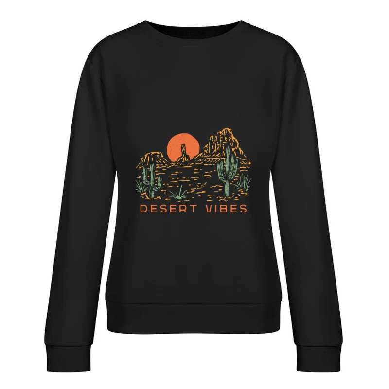 Wüstenlandschaft mit Kakteen Damen Pullover Sweatshirt
