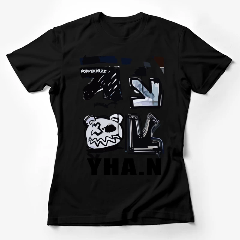 Kreatives Grafikdesign mit Symbolen Damen T-Shirt
