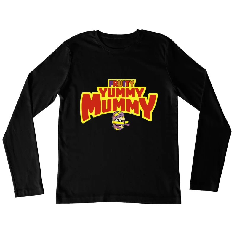 Fruity Yummy Mummy Cartoon Character Logo Female Long Sleeve T-Shirt