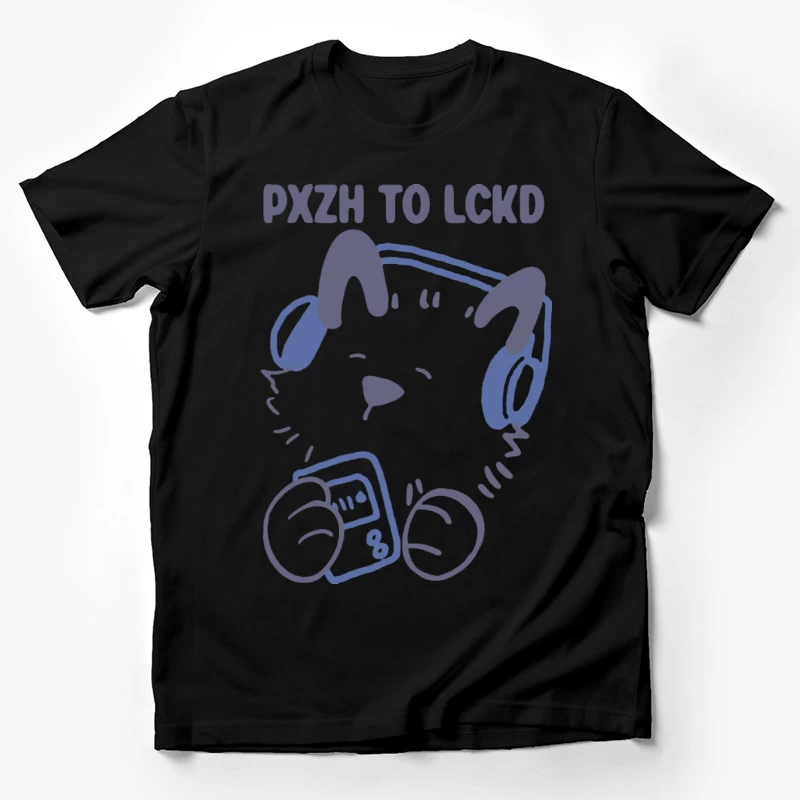 Niedliches Tier mit Kopfhörern Herren T-Shirt