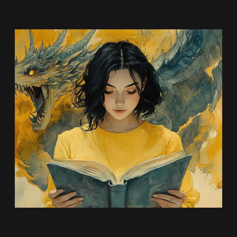 Magical Reading: Dragon's Tale Comes to Life Mouse Pad