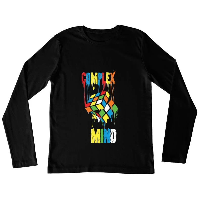 Komplexer Geist Rubikswürfel Damen Langarm T-Shirt