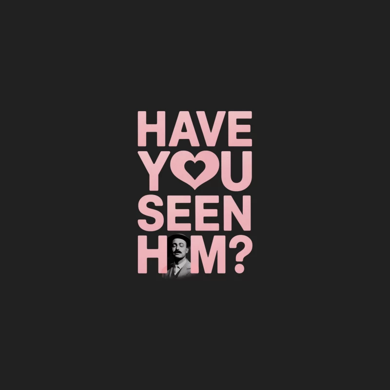Vintage Missing Person Typography with Heart Bucket Hat