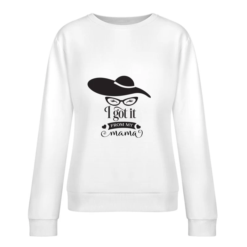 Style mystérieux avec un grand chapeau Femme Sweat-shirt à enfiler