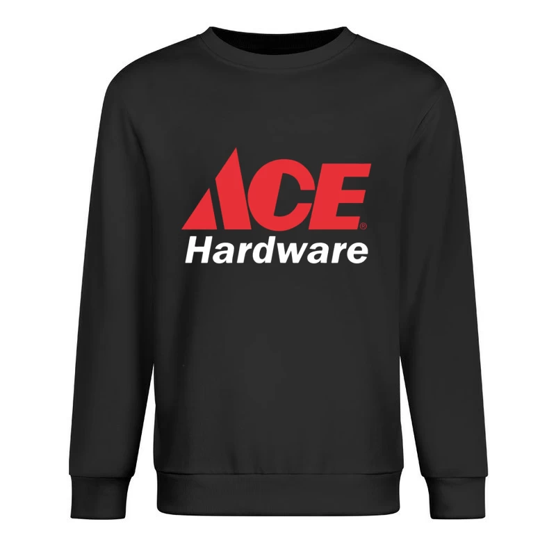 Ace Hardware Store Logo in Red and White Design Male Pullover Sweatshirt