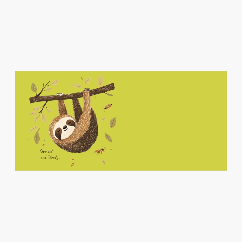 Cute Cartoon Sloth: Slow and Steady in Nature Coffee Mug