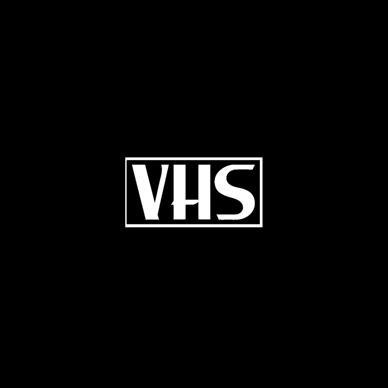 VHS Typography Outline Design iPhone Case