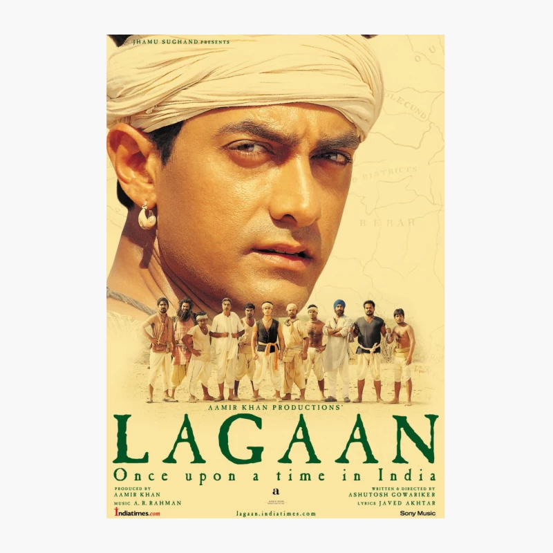 Iconic Bollywood Poster: Lagaan - A Period Cricket Drama Cotton Tote Bag
