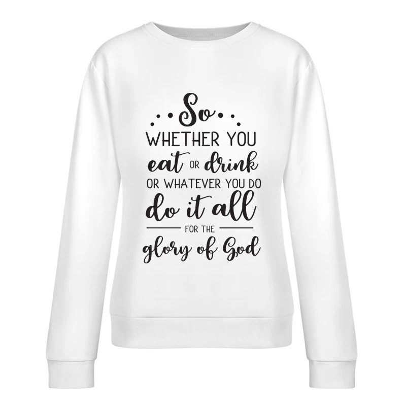 Inspirer la Gloire de Dieu dans Toutes Vos Actions Femme Sweat-shirt à enfiler