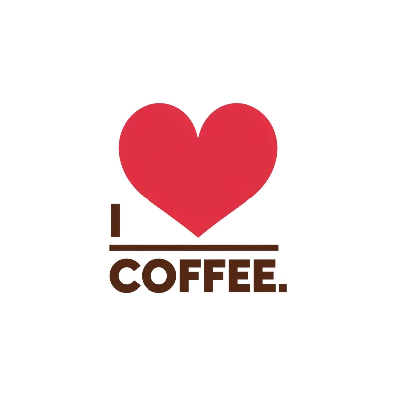 Minimalist Love for Coffee Graphic Design Tapestry
