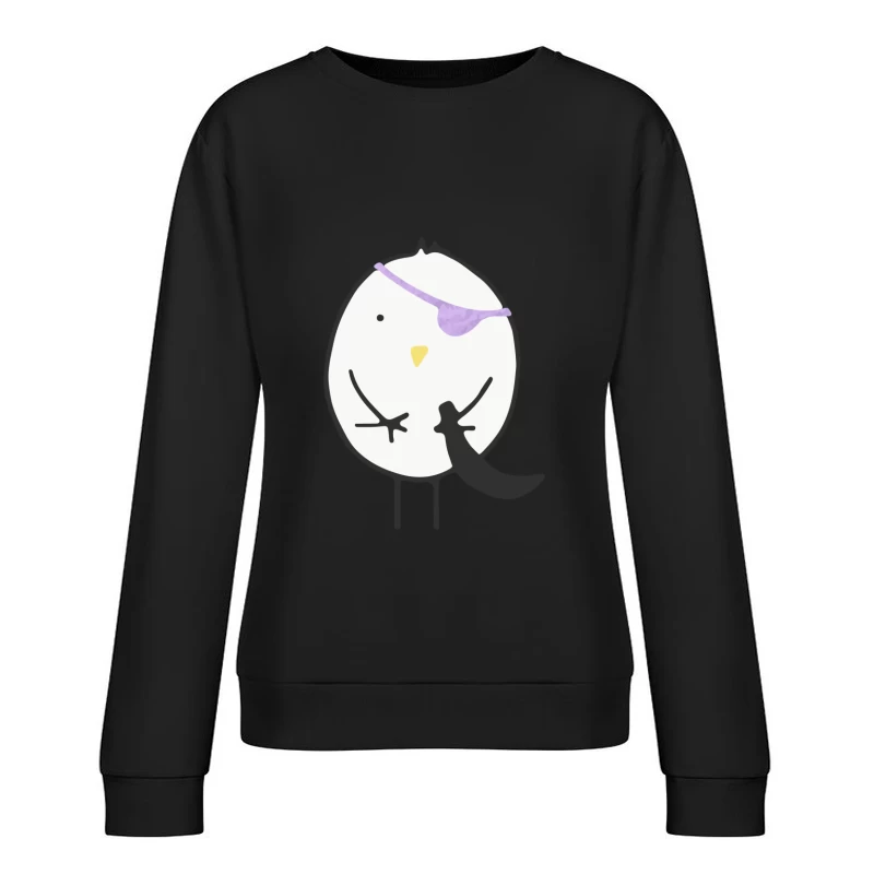 Oiseau pirate avec cache-œil Femme Sweat-shirt à enfiler