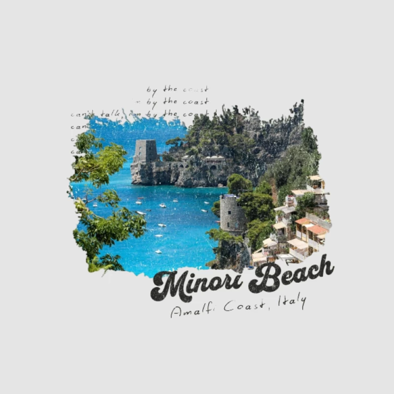Minori Strand an der Amalfiküste Herren Pullover Hoodie