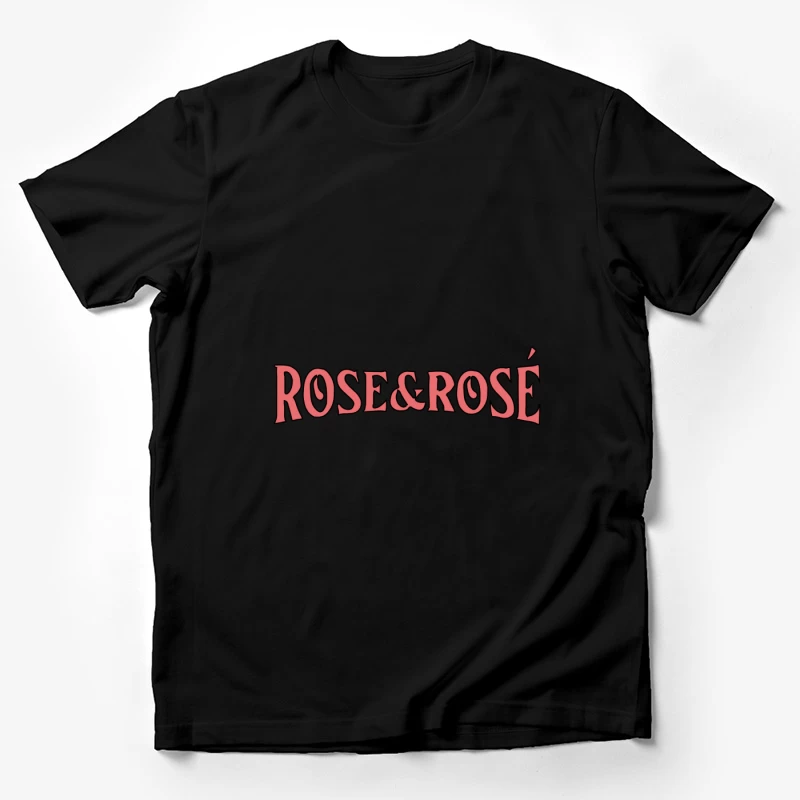 Rosa Typografie-Logo Herren T-Shirt