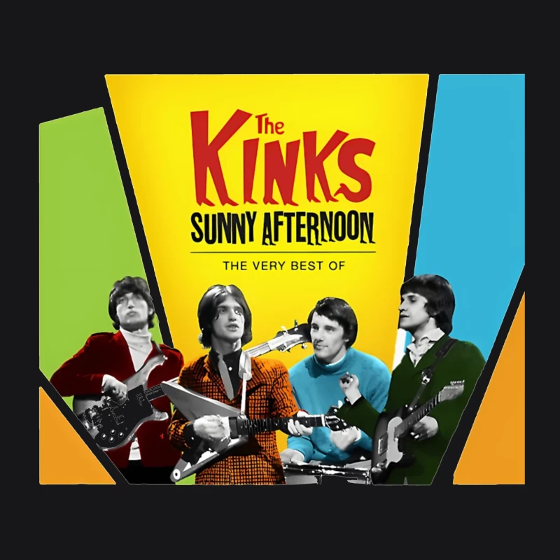 The Kinks 'Sunny Afternoon: The Very Best Of' Vintage Album Cover Male Pullover Hoodie