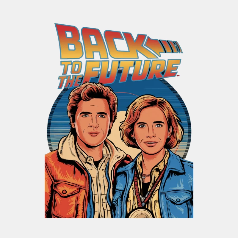 Iconic Back to the Future Movie Poster Featuring Lead Characters Male Tank Top