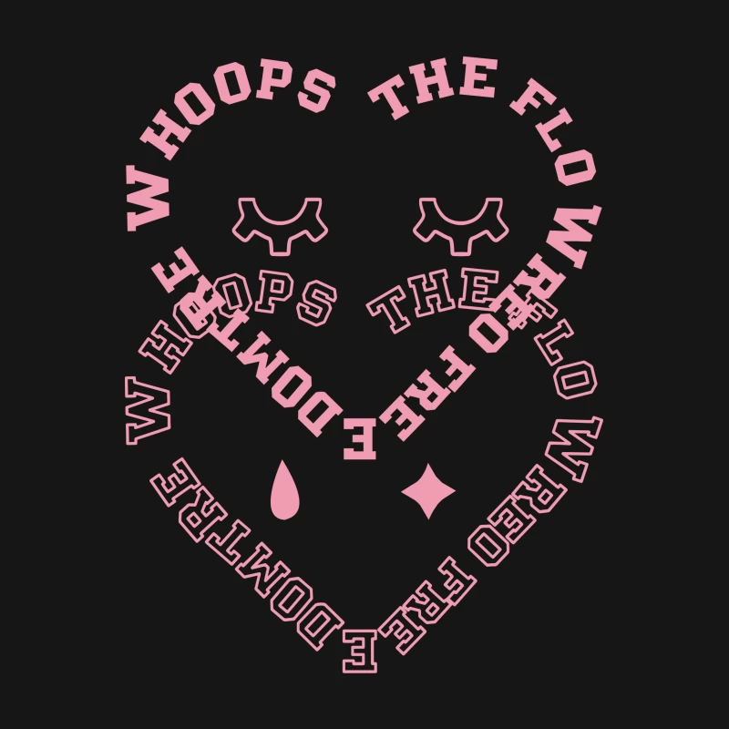 Herzförmiges Design mit Text Herren T-Shirt