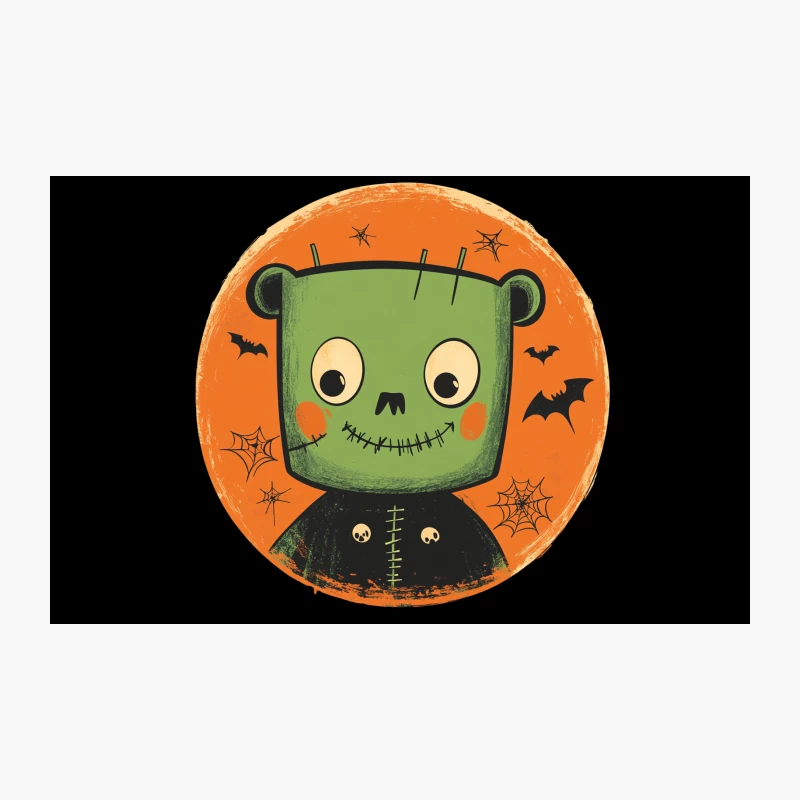 Cute Cartoon Frankenstein Monster for Halloween Travel Mug
