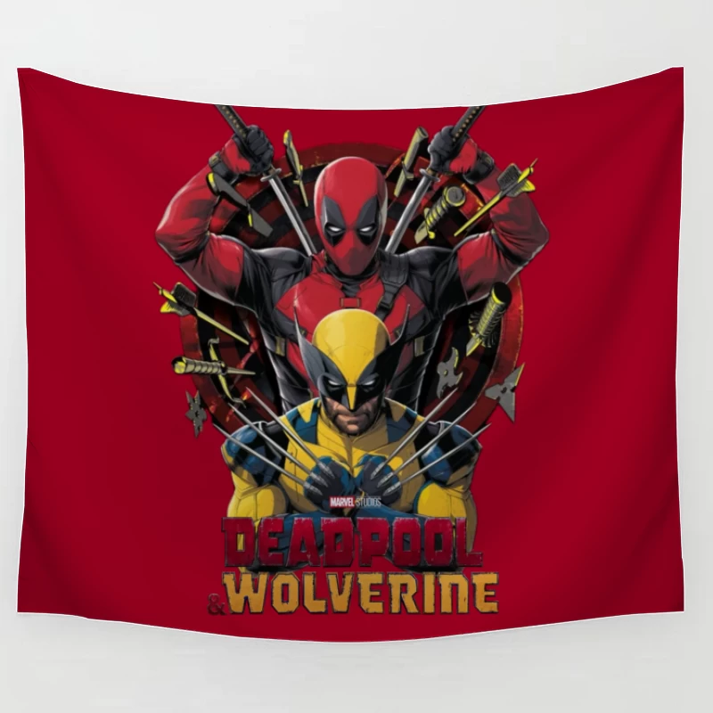 Deadpool and Wolverine Artwork Tapestry
