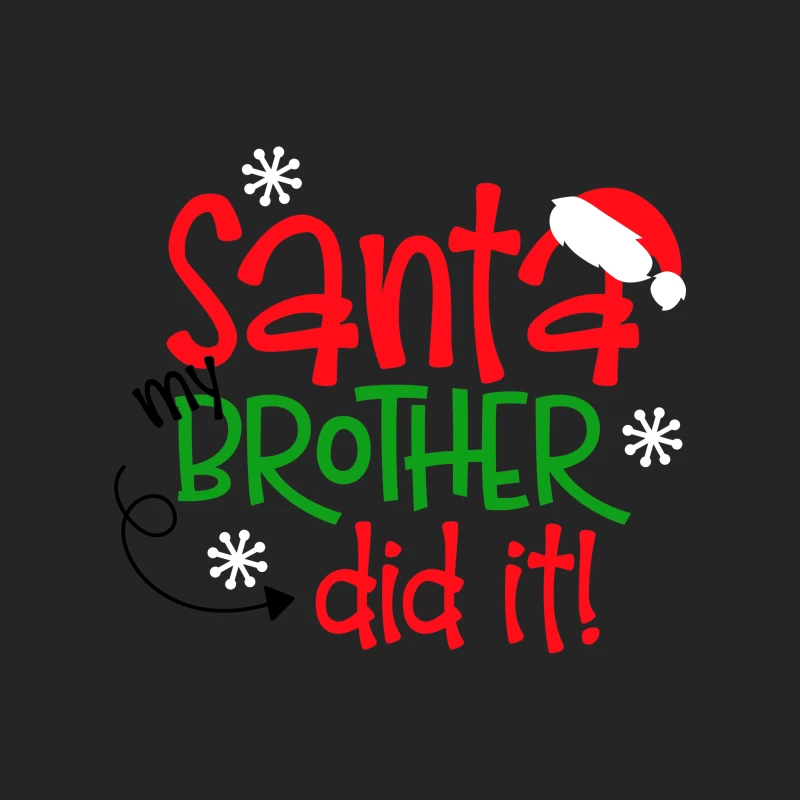 Message humoristique de Noël avec Santa et frère Femme Sweat-shirt à enfiler