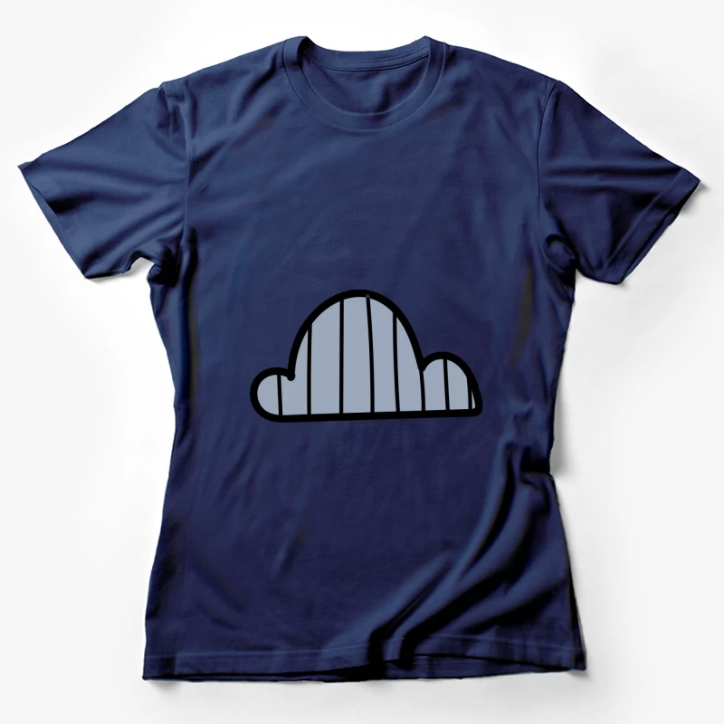 Nuage abstrait rayé Femme T-Shirt