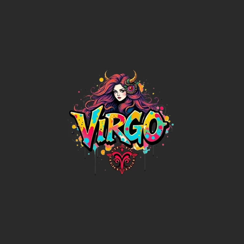 Colorful Virgo Zodiac Art Baseball Cap