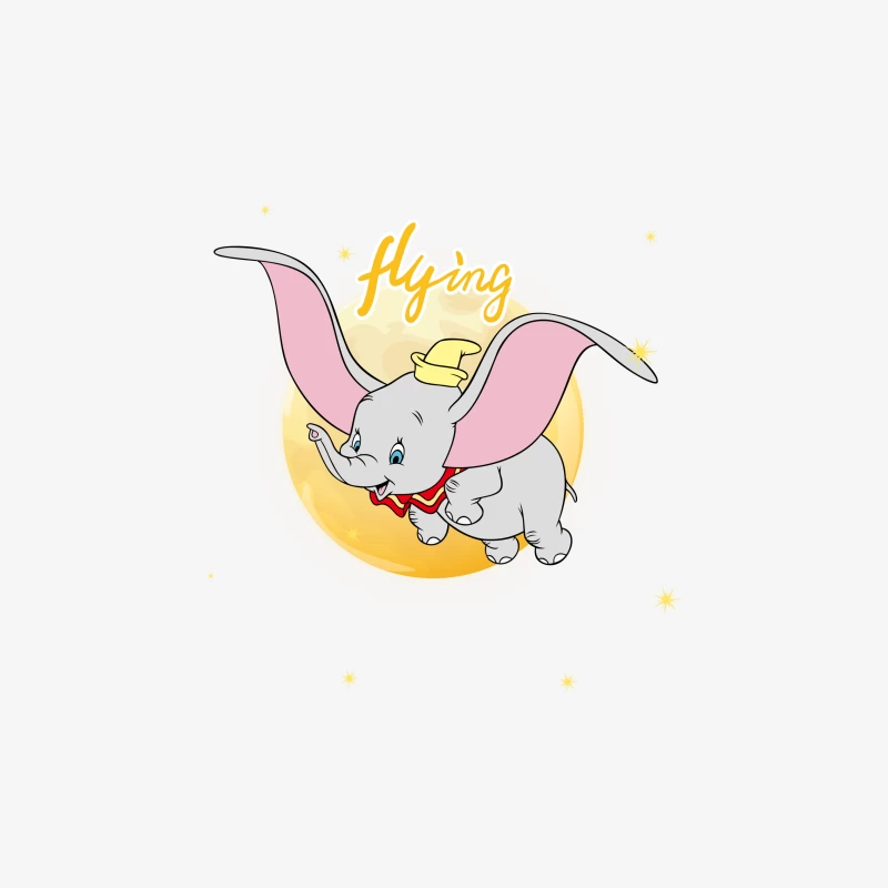 Fliegender Elefant im Mondlicht Damen Pullover Sweatshirt