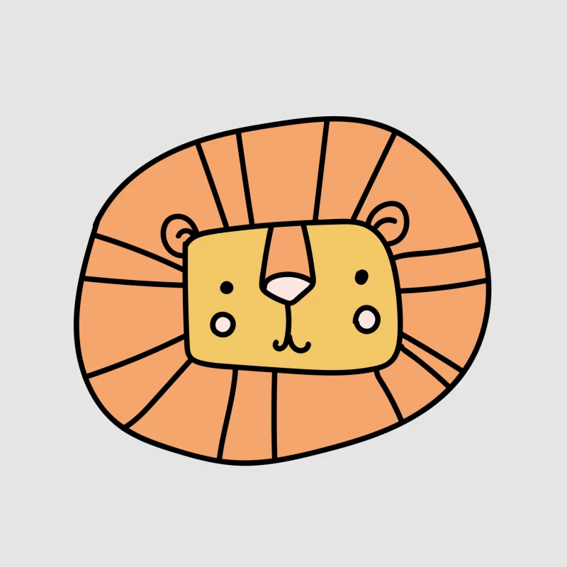 Illustration mignonne de lion Femme Sweat à capuche