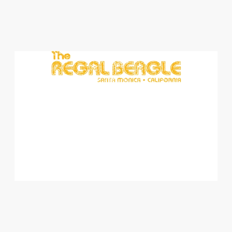 Retro Yellow Logo for The Regal Beagle Restaurant in Santa Monica Travel Mug