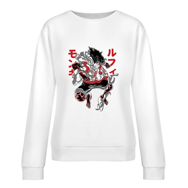 Luffy Gear Fourth, Manga Charakter Damen Pullover Sweatshirt
