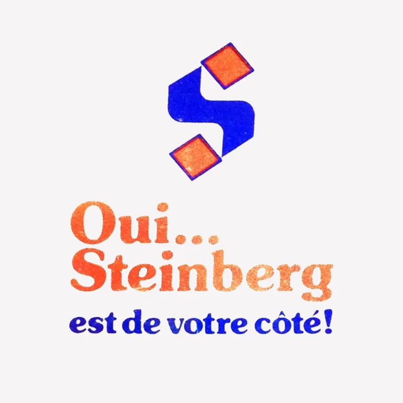 Vintage French Political Campaign Logo for Steinberg Male T-Shirt