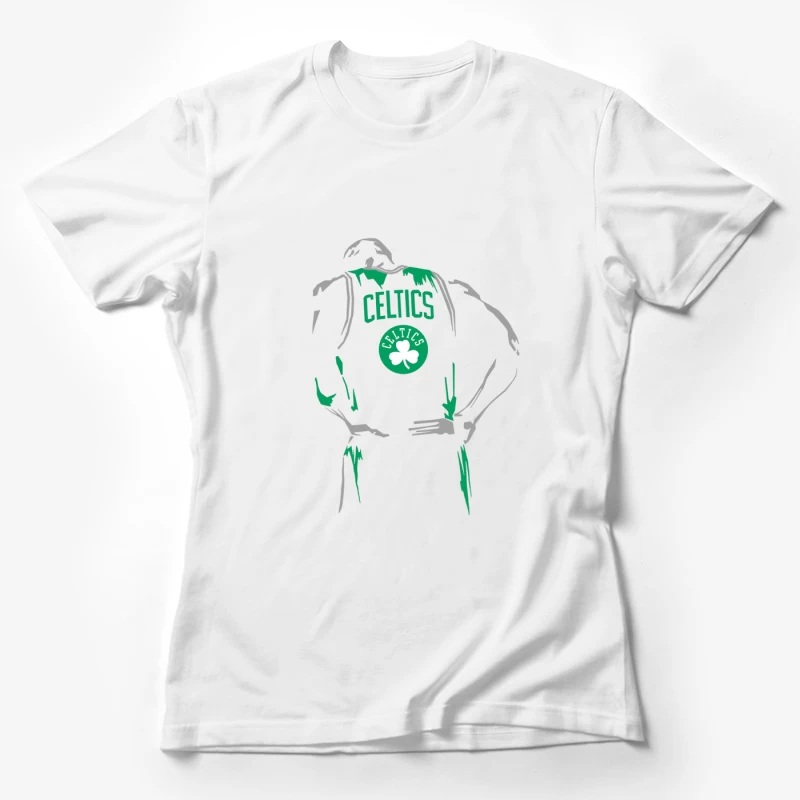 Celtics Basketball Silhouette Damen T-Shirt