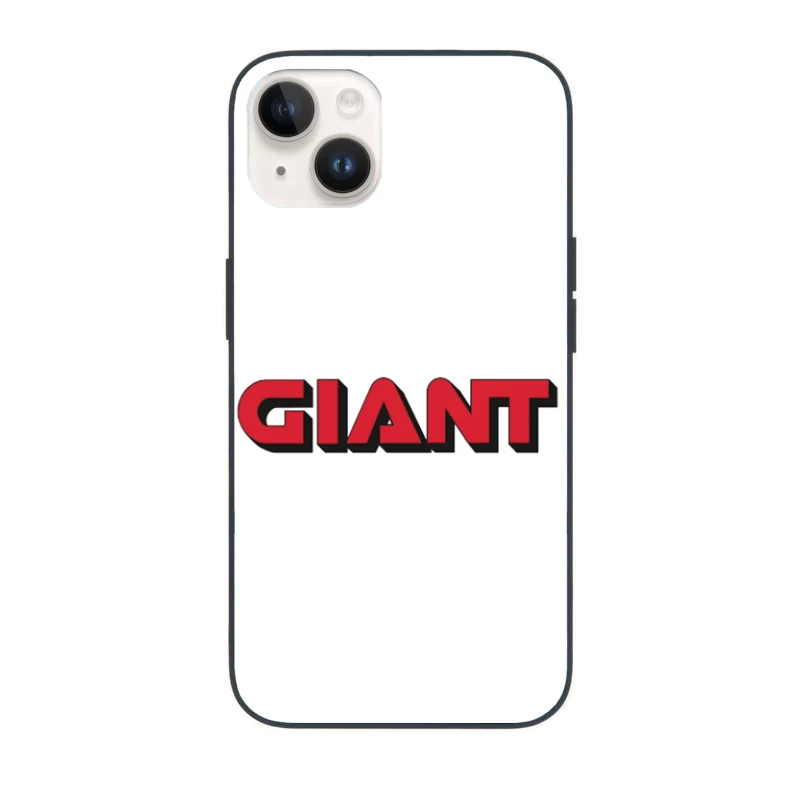 Giant Red and Black Brand Logo Typography iPhone Case