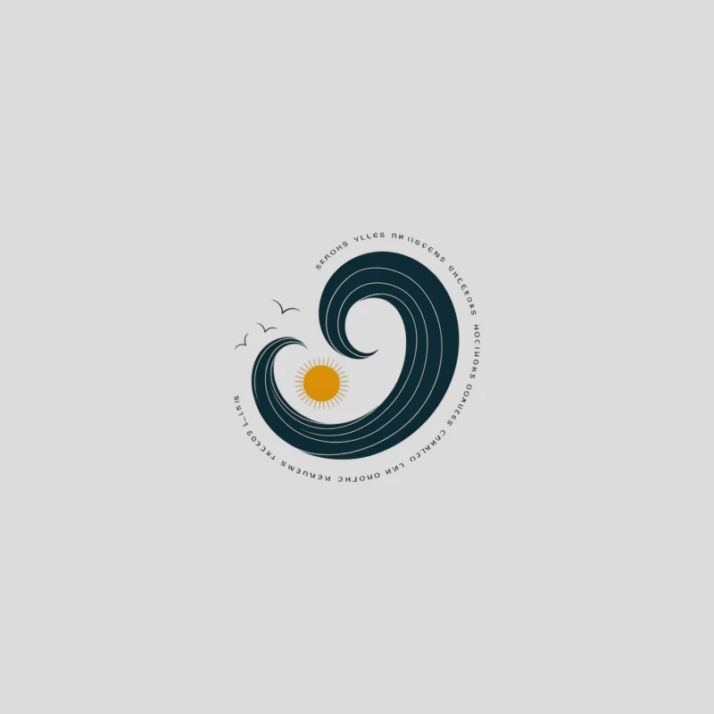 Minimalist Nature-Inspired Spiral Design with Motivational Message Baseball Cap