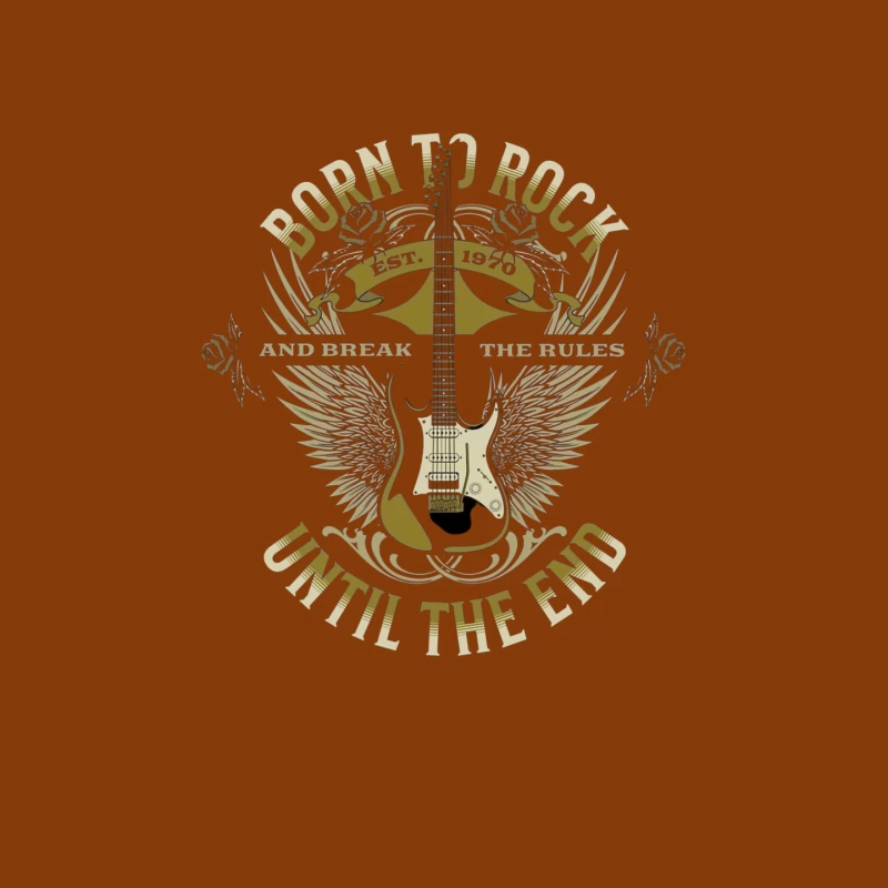 Born to Rock Graphic Tee Mouse Pad