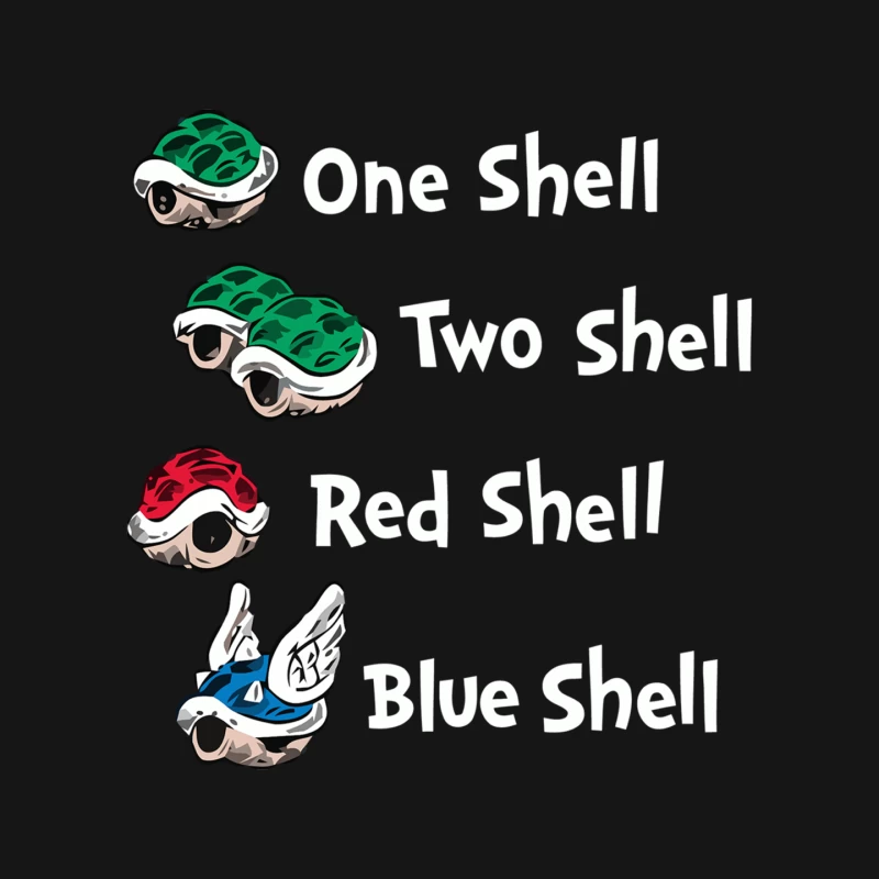 Colorful Koopa Shells from Mario Kart: Iconic Video Game Power-ups Mouse Pad