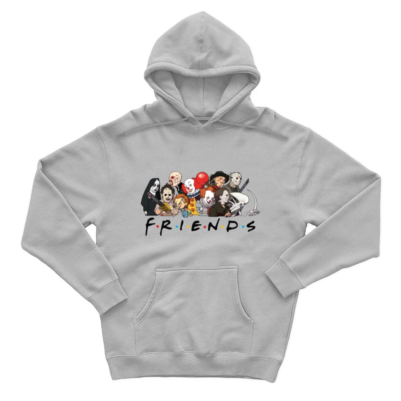 Horror Characters Parodying Friends Male Pullover Hoodie