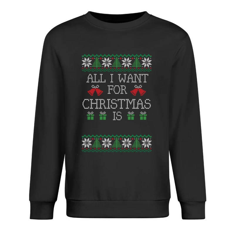 Motif de Noël avec cadeaux et cloches Homme Sweat-shirt à enfiler