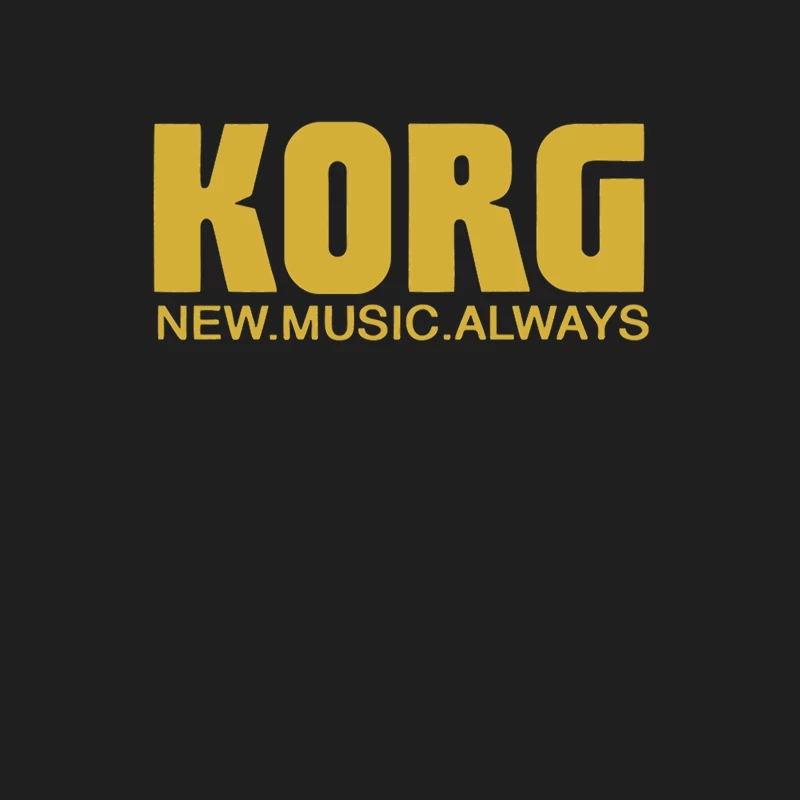 Korg Music Equipment Brand Logo in Yellow Male Tank Top