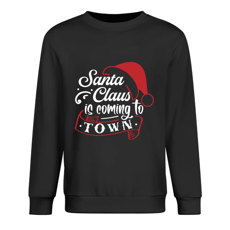 Santa Claus avec Chapeau Rouge Homme Sweat-shirt à enfiler