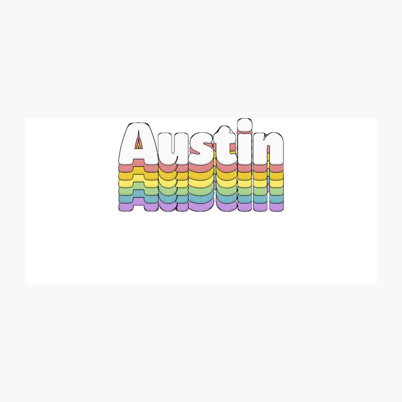 Austin, Texas  Retro Typography Design Coffee Mug
