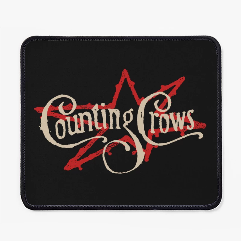 Counting Crows Blue Script Star Mouse Pad