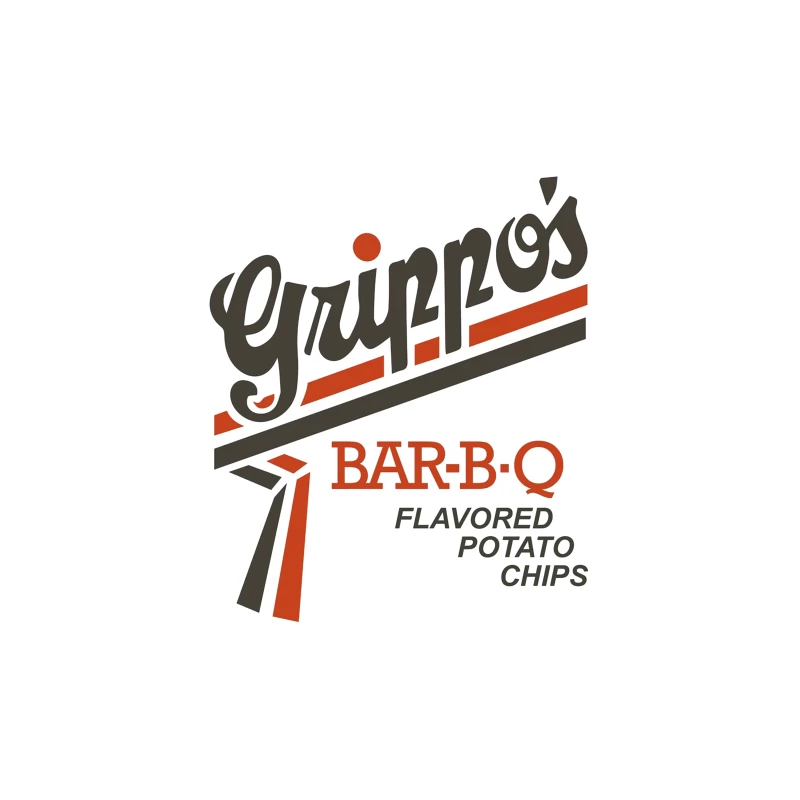 Vintage Grippo's BBQ Potato Chips Logo Design Tapestry