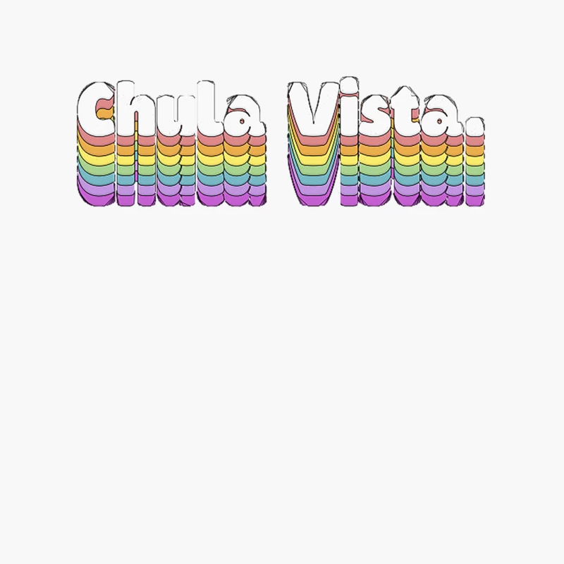 Chula Vista, CA  Retro Typography Design Cotton Tote Bag