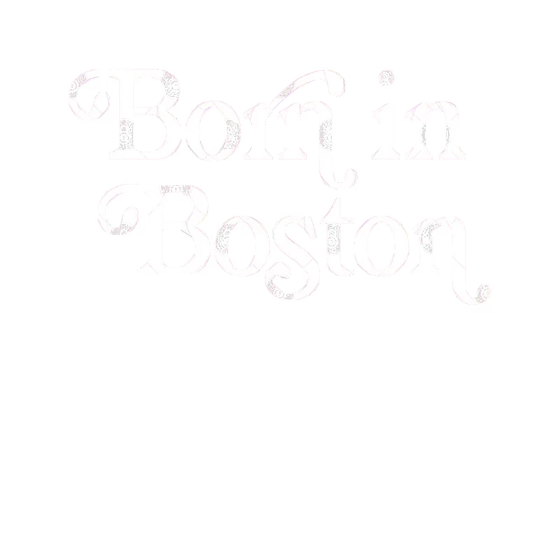 Born In Boston - Boston Pride Typography Design Tapestry