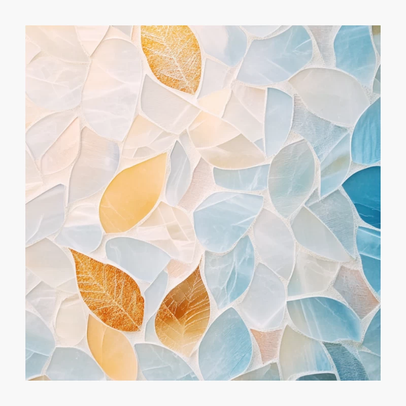 Ethereal Leaf Mosaic: Pastel Watercolor Abstract Pin