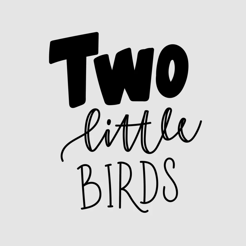 Inscription 'Two Little Birds' en Style Moderne Homme Sweat à capuche