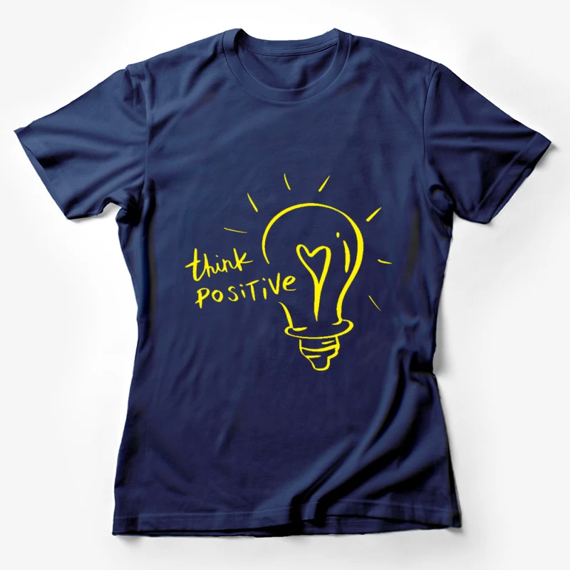 Positive Thinking Light Bulb Illustration Female T-Shirt
