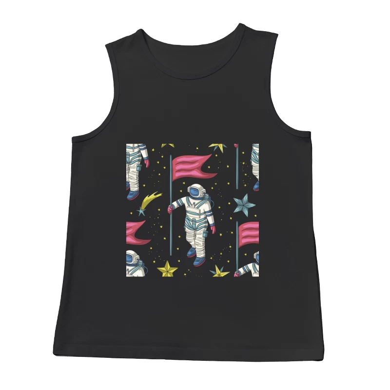 Astronauten mit Flaggen im Weltraum Herren Tanktops
