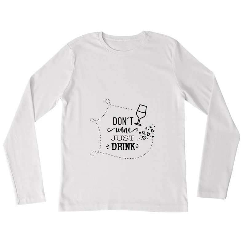 Silhouette d'un chien en pointillés Femme Manches Longues T-Shirt