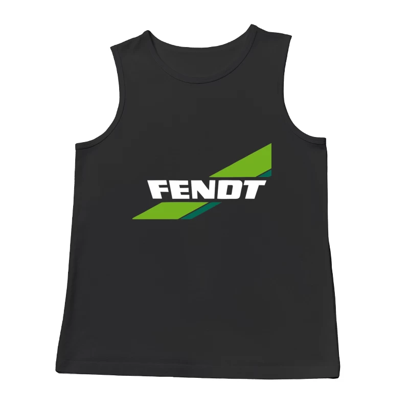 Fendt Agricultural Machinery Logo with Green Diagonal Stripes Male Tank Top